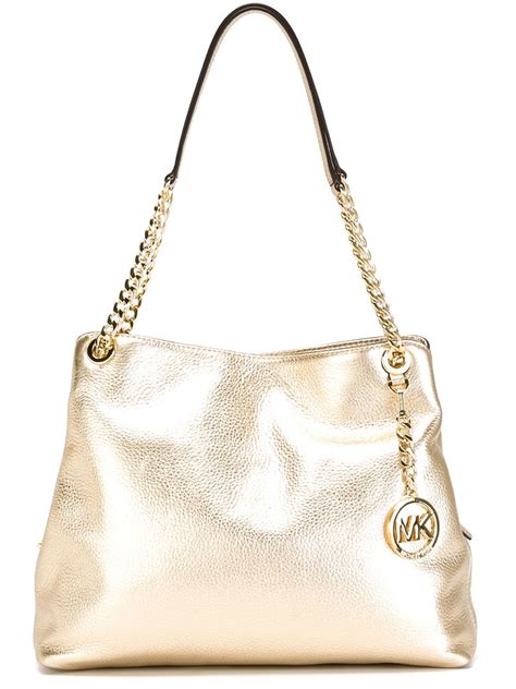 michael michael kors size medium one sleeve gold shimmer|Michael Kors Gold Handbags & Purses .